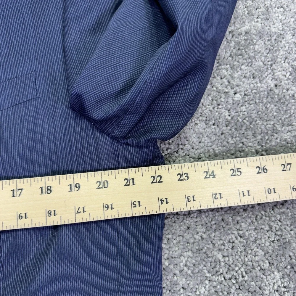 Calvin Klein Suit Jacket Mens 44 Blue Slim Fit Wool Striped Business Formal
